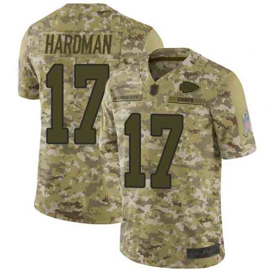 Chiefs 17 Mecole Hardman Camo Men Stitched Football Limited 2018 Salute To Service Jersey